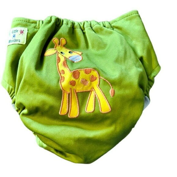 Little Monsters giraffe cloth pocket diaper - Picture 2 of 5